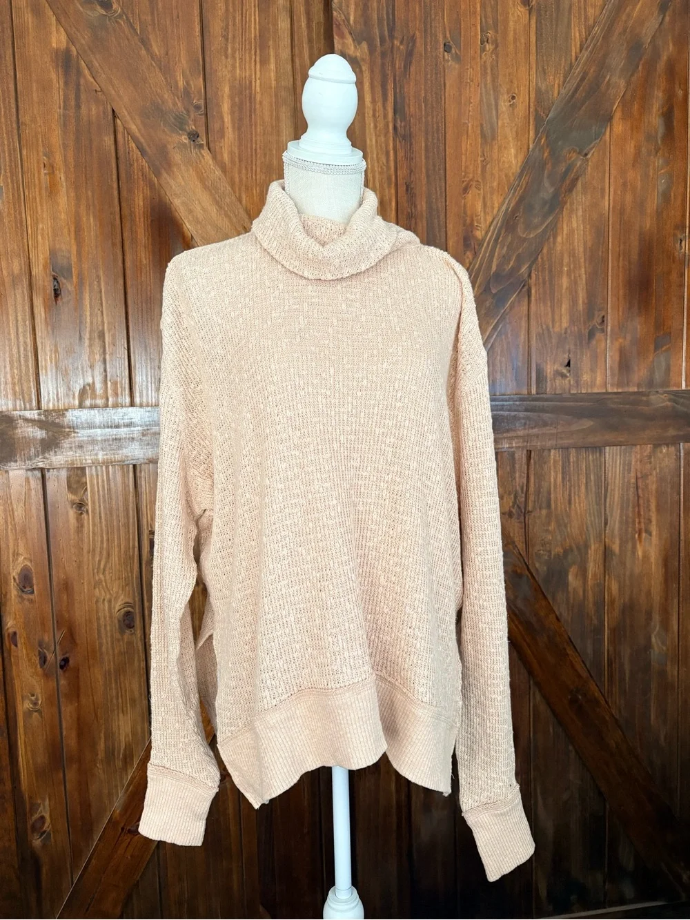 Free People We The Free Tommy Turtleneck Slouchy Sweater in Toasted Almond 🤍✨